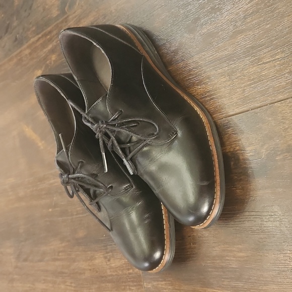 COLE HAAN original grand plain oxfords 5.5 black lace up classic brogue shoes - Picture 5 of 9